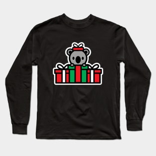 Koala Christmas Presents Bambu Brand Holiday Snow Long Sleeve T-Shirt